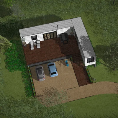 Container house 2 x 40 foot